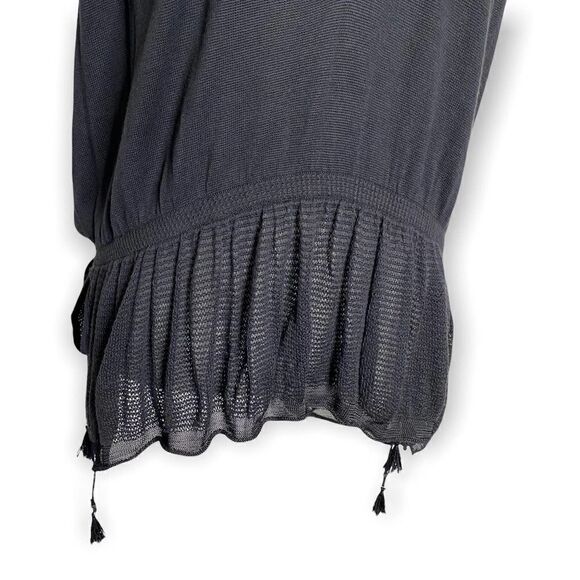 free People Tunic Top Navy Blue Slate Flowy Size XS - Picture 7 of 11